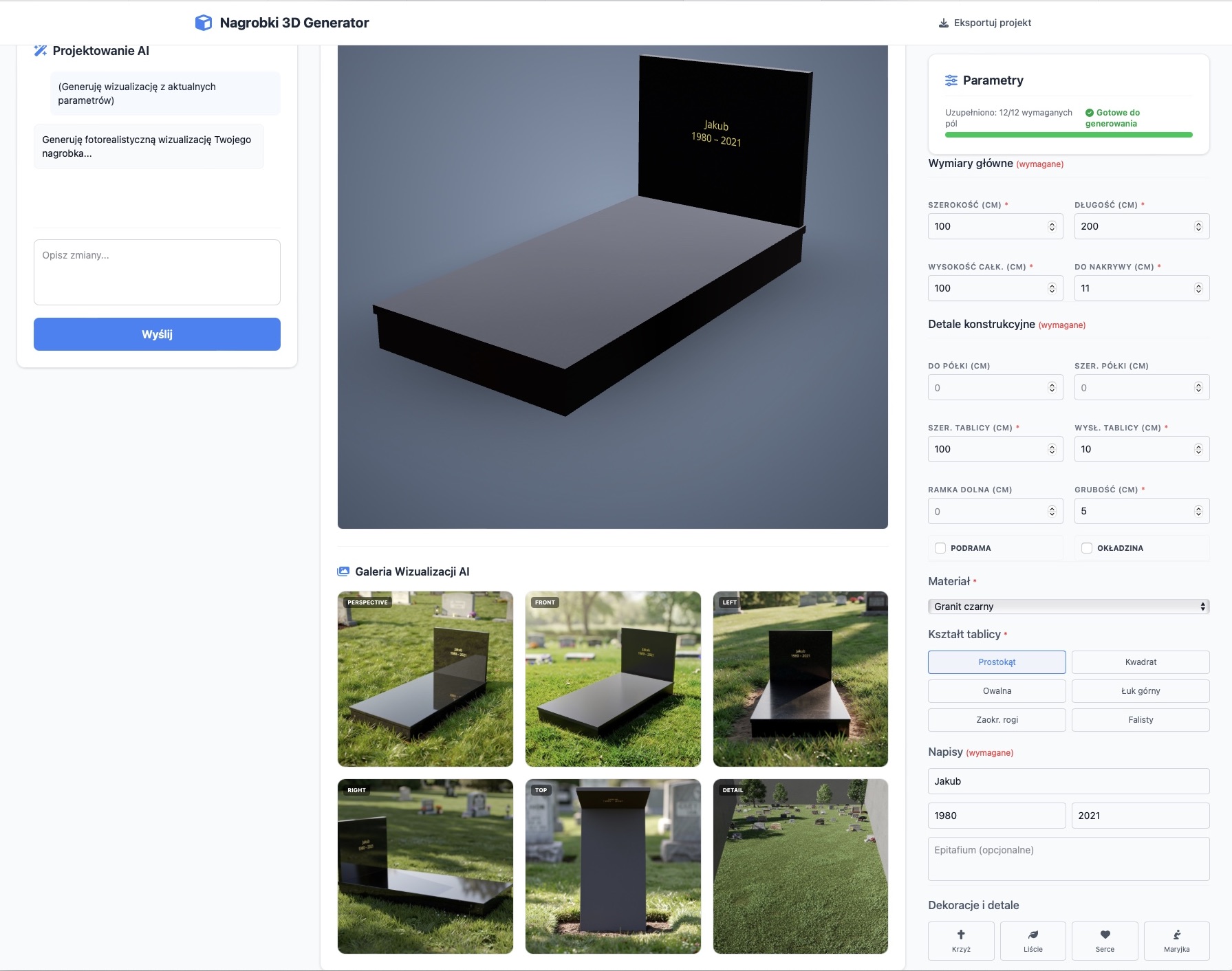 AI Memorial Designer
