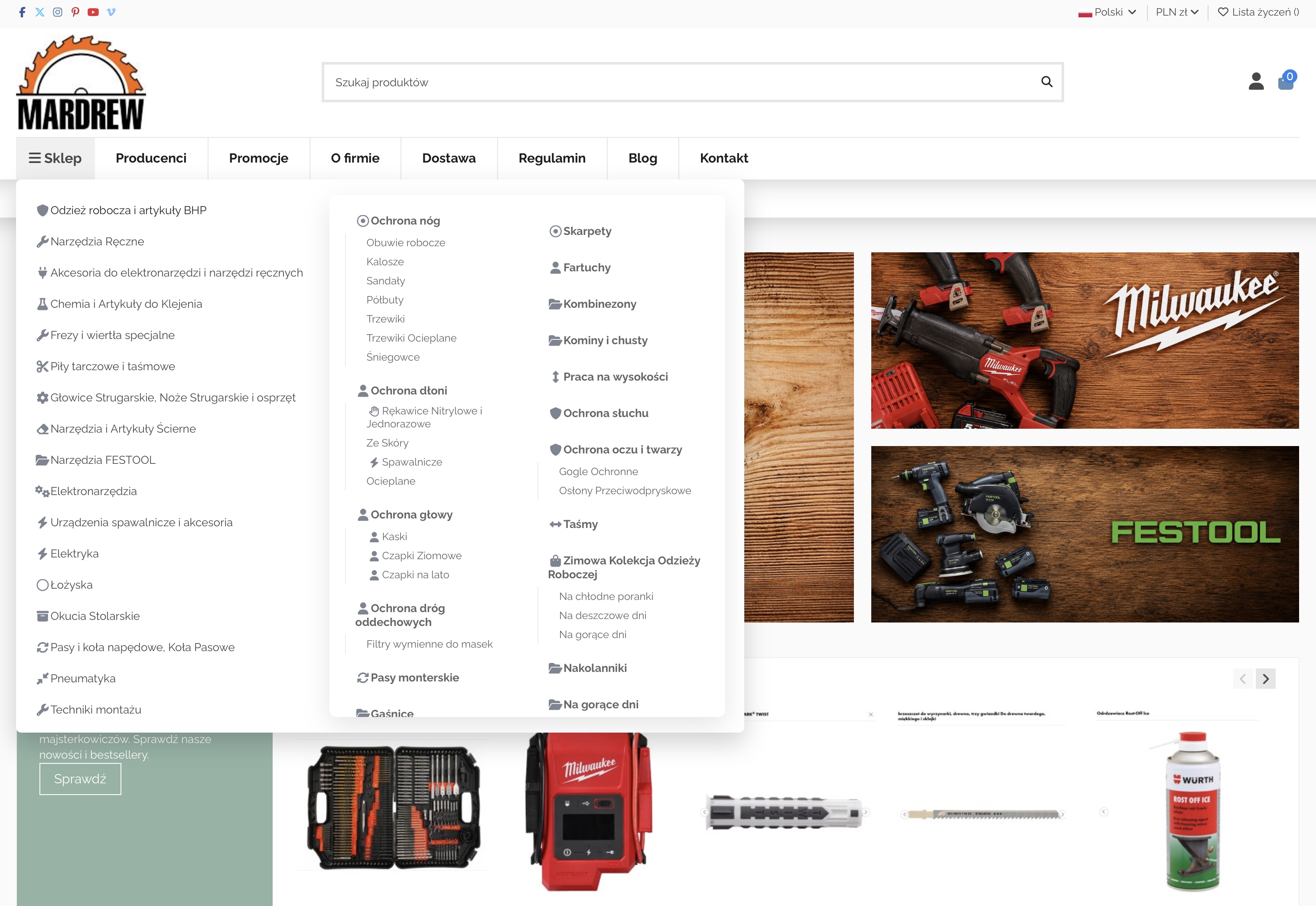Mega menu i nawigacja po kategoriach w sklepie PrestaShop